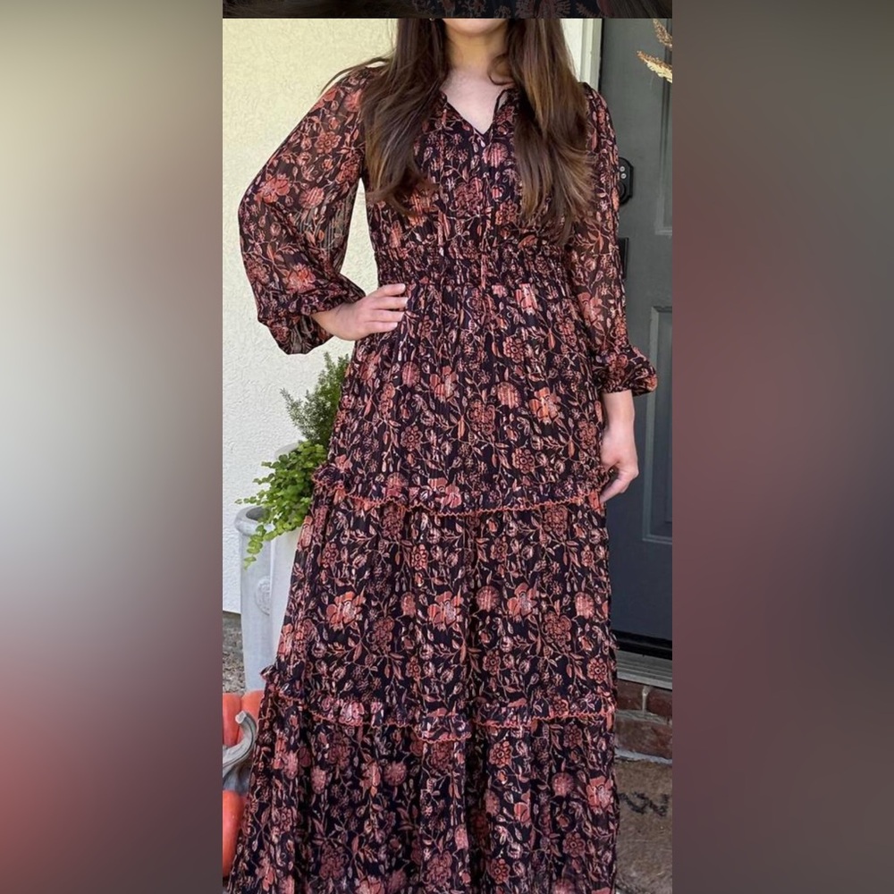 Downeast Chelsey Dress Floral Long Sleeve Dress